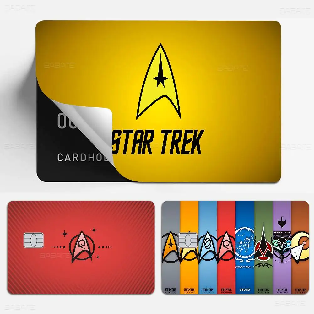 TV S-Star T-Trek Credit Card Skin Stickers No Adhesive Residue Water Proof for VISA Credit Card Subway Access Card