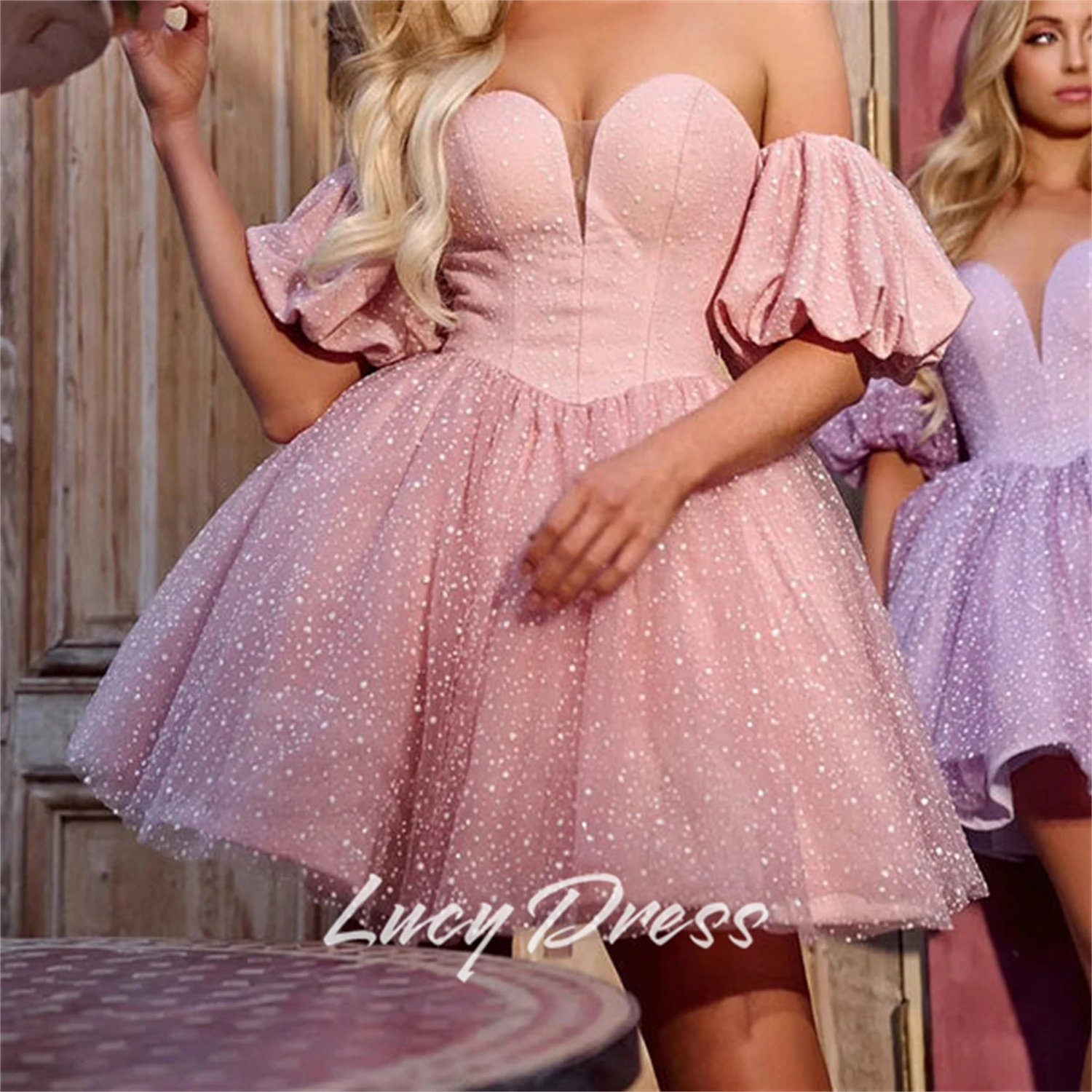 

Lucy Customized Prom Dress Wedding Party Dresses Cocktail Short Skirt Birthday Dress Graduation Dress Pink Dress Short Dress