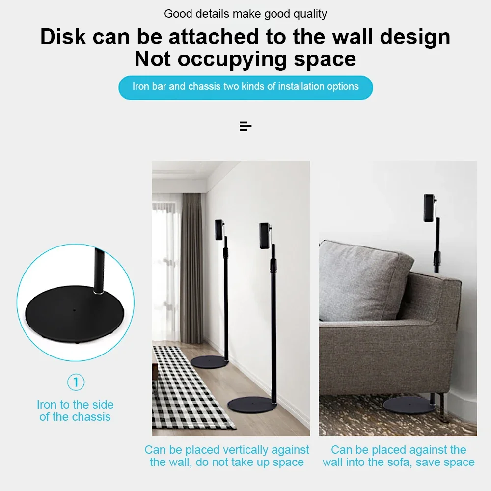 2Pcs Speaker Stand for Samsung Q30B 9500S Q900A JBL Speaker Sound Bar 80-150cm Adjustable Speaker Floor Stand Bracket Holder