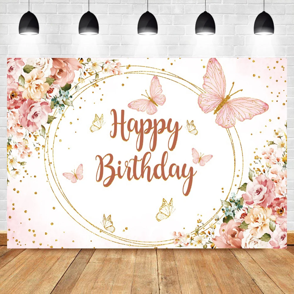 عيد ميلاد سعيد مخصص اسم التصوير خلفية زهرة إكليل تزهر حفل زفاف استحمام الطفل خلفية التصوير الفوتوغرافي