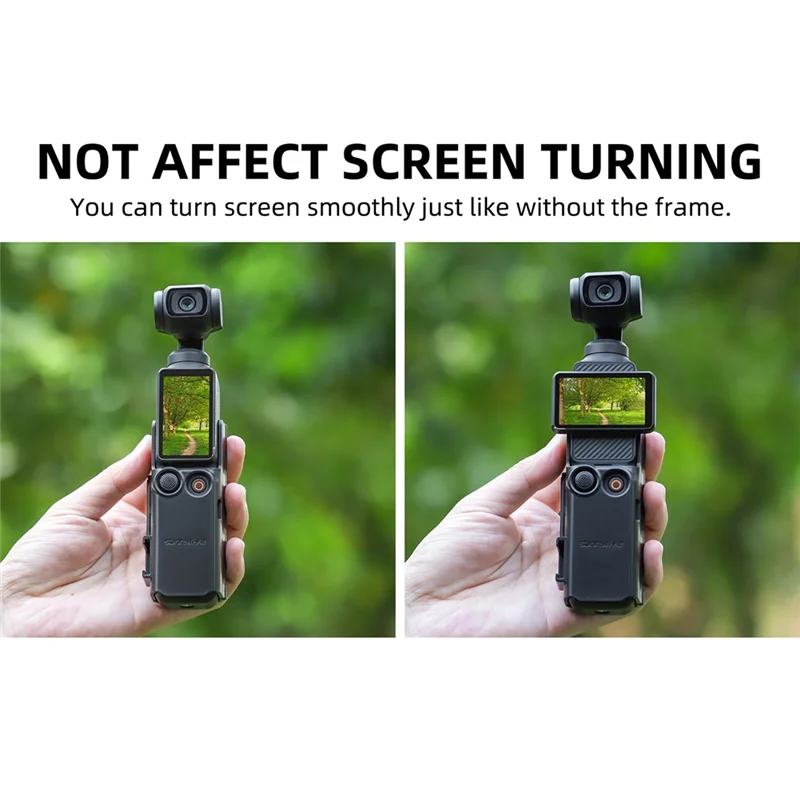 AC57-SUNNYLIFE For Pocket 3 Expansion Adapter Protective Bezel Extension Handle Cold Shoe Adapter Bracket Accessory