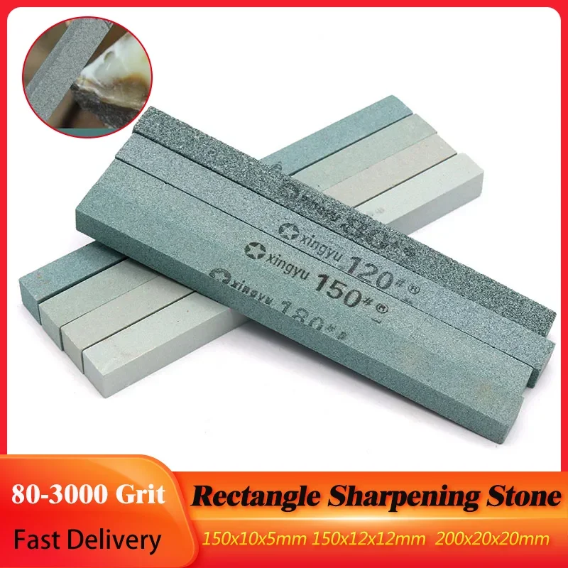 

80-3000 Grit Sharpening Stone 150mm~200mm Whetstone Green Silicone Carbide Strips Oil Stone For Polishing Knife Sharpener Tools