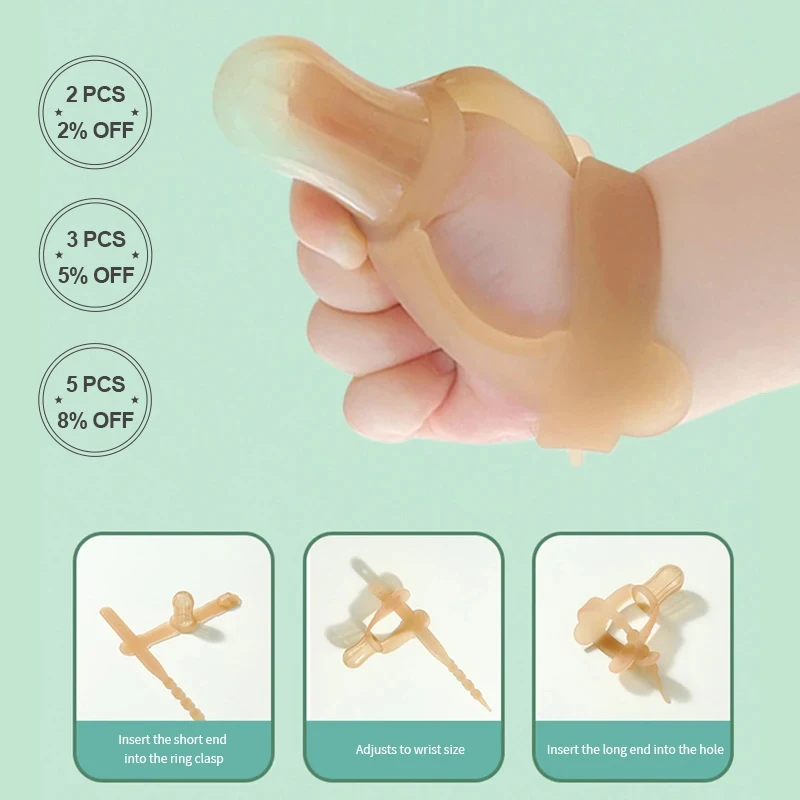 Baby Pacifier Silicone Teat Nipple Infant Anti-eating Hand Artifact Thumb Silicone Sleeve Breast Soother with Dustproof Box