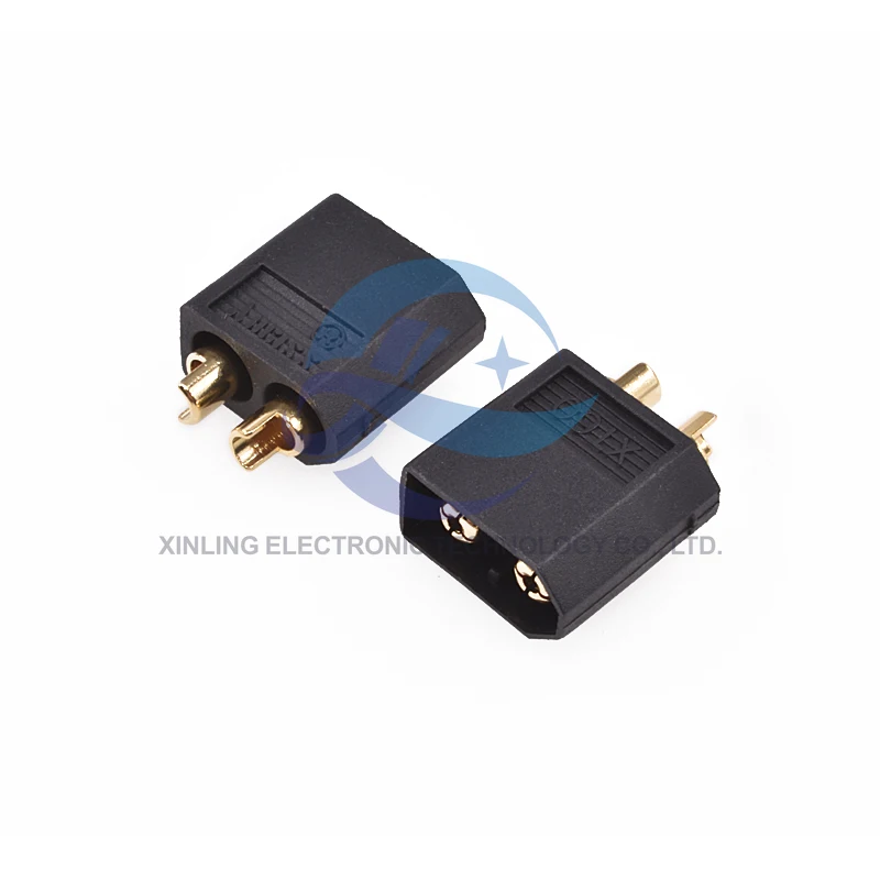 XT60-M/F Model Aircraft connector Lithium battery pack electric motor test connector 30A current charging interface gold plated