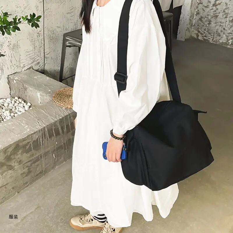 D0UD Portable Large Capacity Shoulder Bag Crossbody Bags Tote Satchel Purse Leisure Travle Bags for Women Men