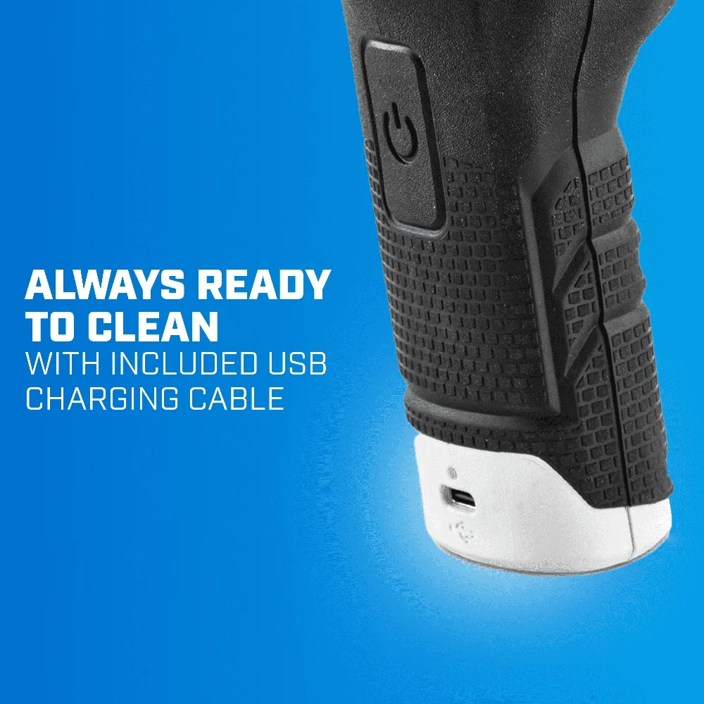 4V Rechargeable Power Scrubber Cordless Medium Bristle Cleaning Brush USB Charging Cable IPX7 Water Resistant Ergonomic Design