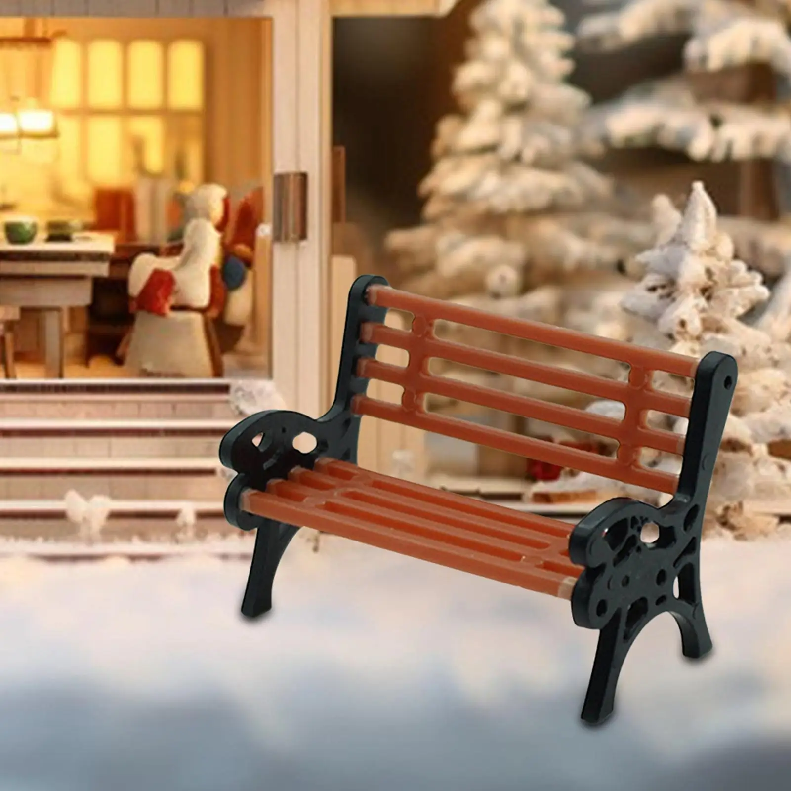 Miniature Park Bench Figures 1:75 Park Bench Chair Settee Scene Accessory Street Park Layout Architecture Models for Train Stage