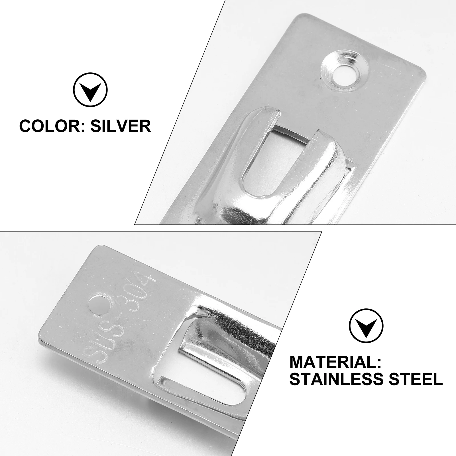 

2 pcs 304 Stainless Steel Latch 90 Degree Bolt Lock Right Angle Buckle Sliding Barn Door Lock For Wood Door Cabinet Drawer