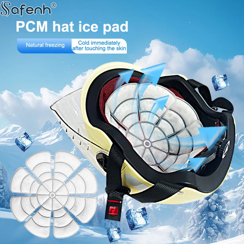 بطانة غطاء تبريد PCM سوداء وسادة ثلج قابلة للتعديل للصيف قبعة عالمية مناسبة مع جل تبريد فوري للطقس الخارجي والحار #2