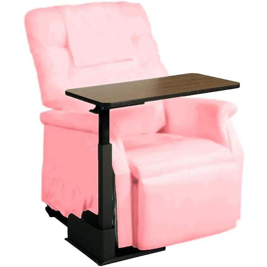 Home Adjustable Left Side Bedside Table Overbed Tray