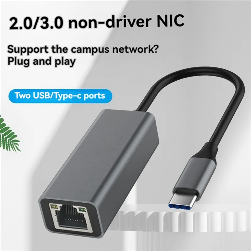 Well Made-Type-C To Ethernet Adapter Type-C To RJ45 Interface Converter For All Kinds Of Laptops