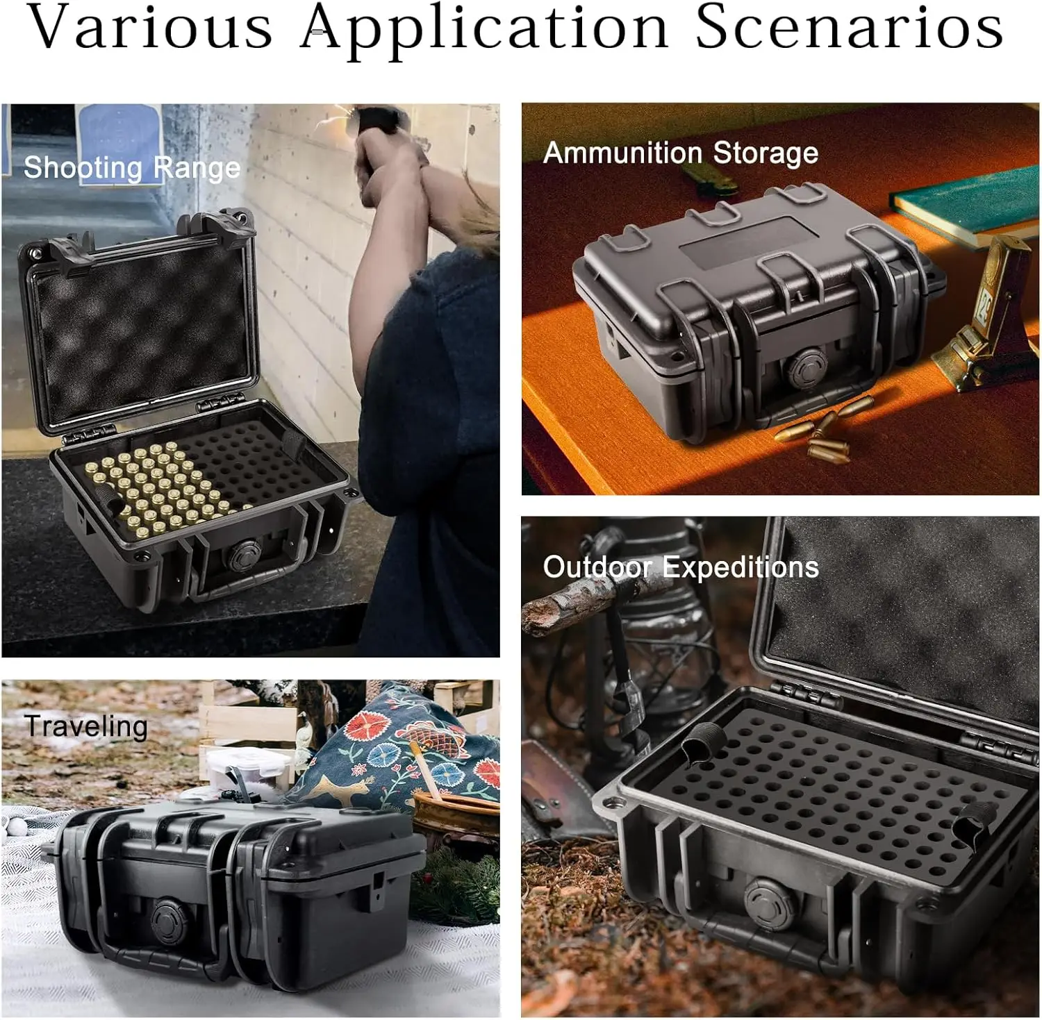 9mm Ammo Box Bullet Case Tactical 9x19mm Ammunition Storage Box 192/99 Rounds Ammo Organizer for .380 ACP, .30 Luger, .32 S&W view 6