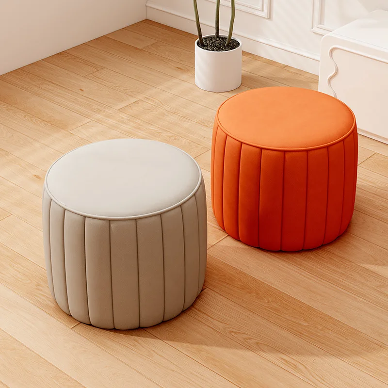 small stool Low stool Strong and durable leather pier Living room sofa Door change shoe Pumpkin stool