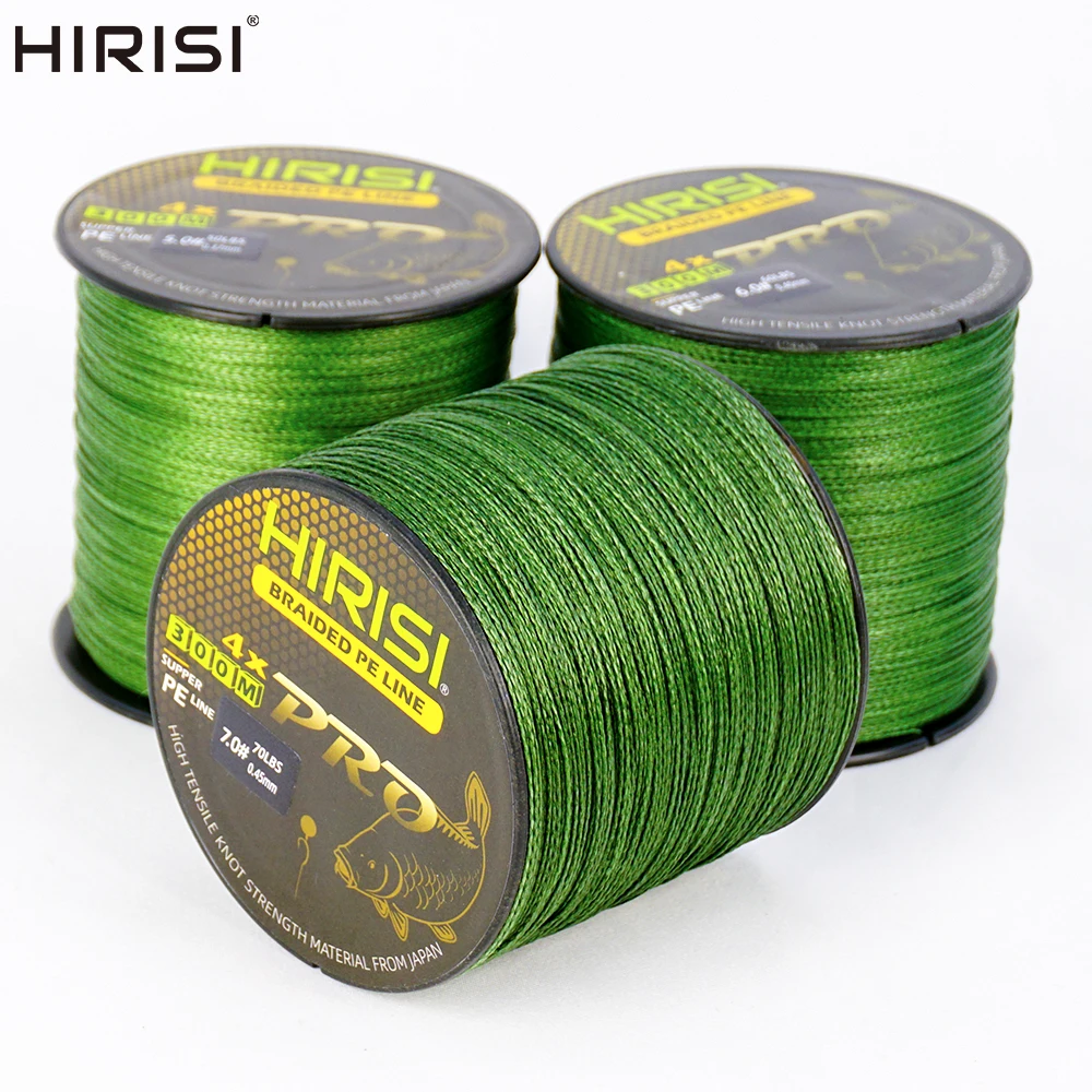 Hirisi ปลาคาร์พเอ็นตกปลา4 Strands 300M Braided สาย PE 15-70LB Multifilament เอ็นตกปลาเรียบ