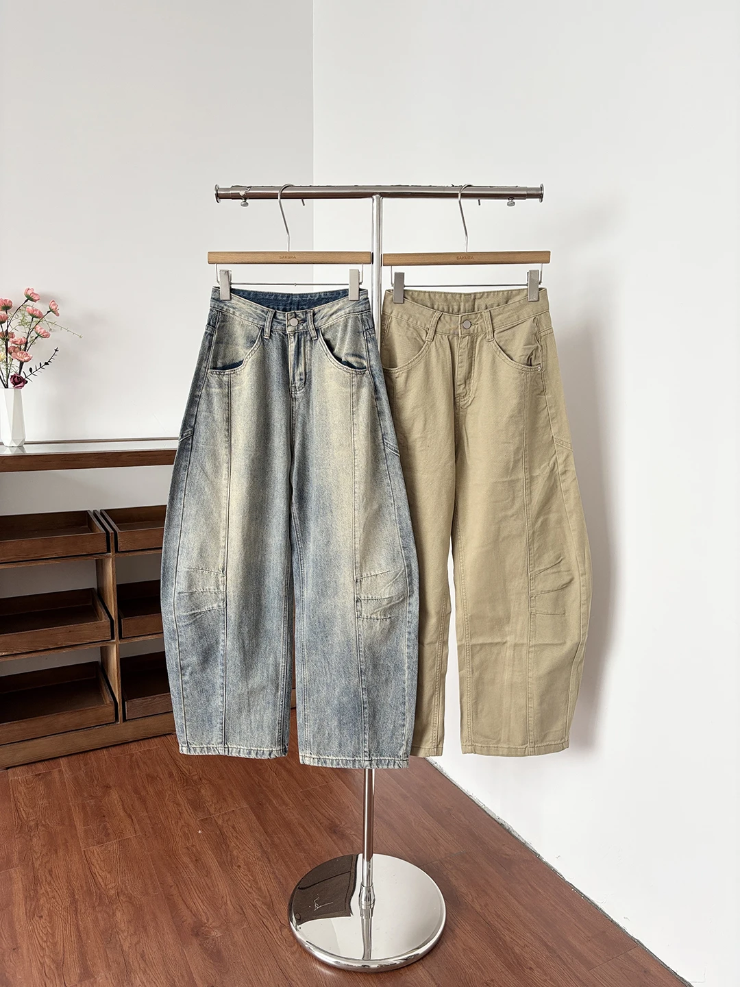 

Spring 2026 High Waist Wide Leg Jeans Women's Versatile Loose Fit Denim Pants Personality Washed Color Fashionable Retro Stre...