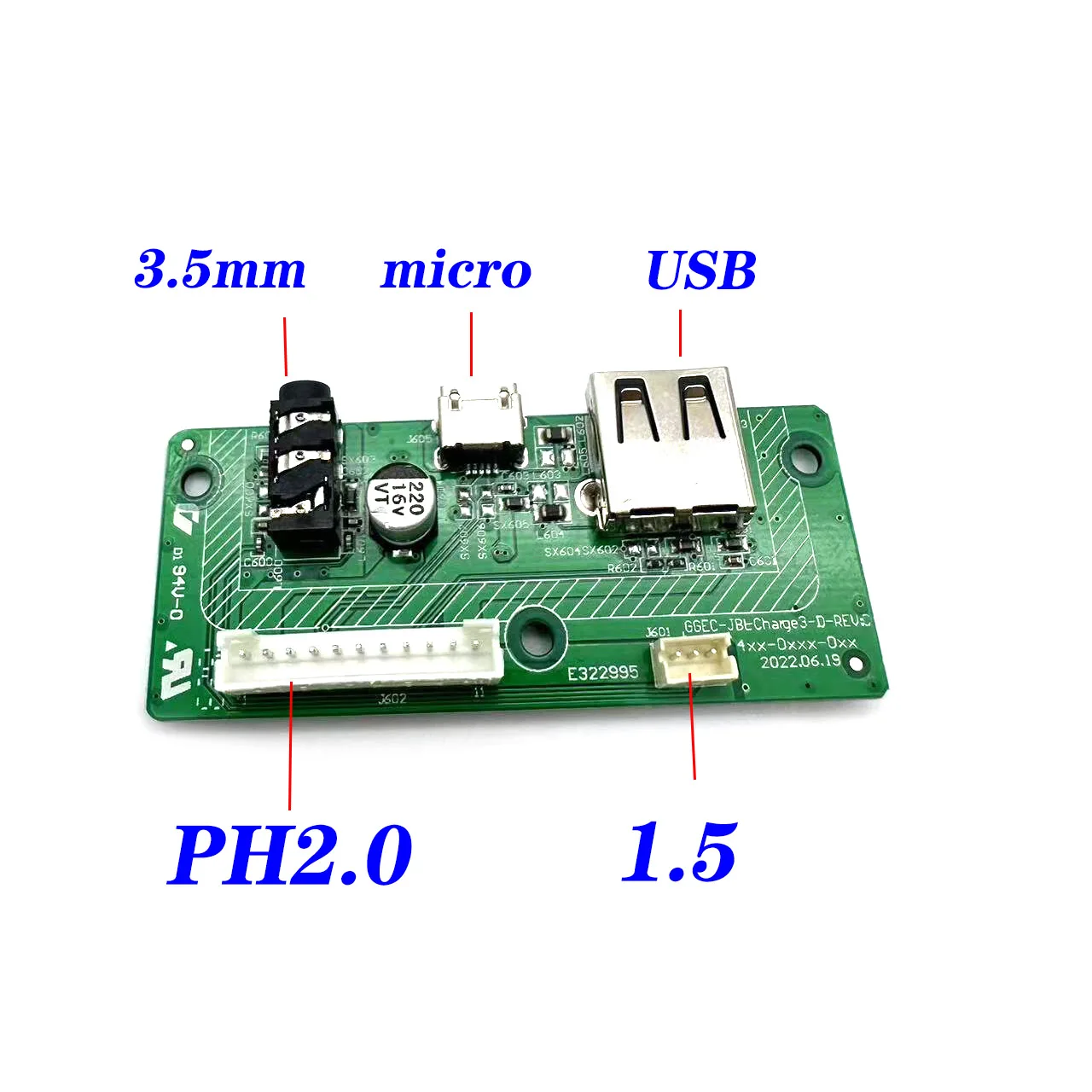 USB 2.0 audio socket power connector motherboard JBL charger 3 gg tl Bluetooth speaker micro USB charger connector