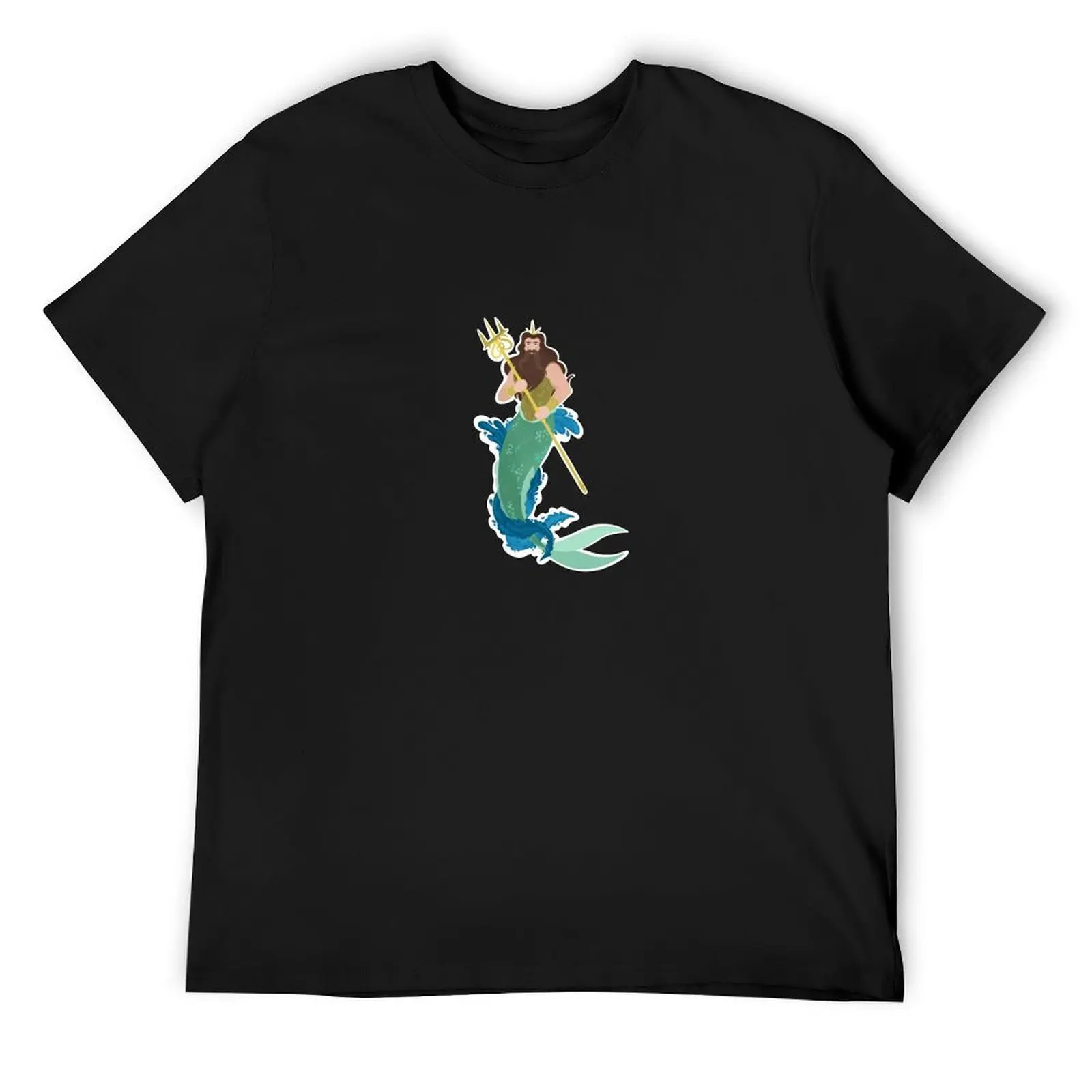 

King Triton T-Shirt vintage anime shirt man clothes quick drying blue archive mens clothes