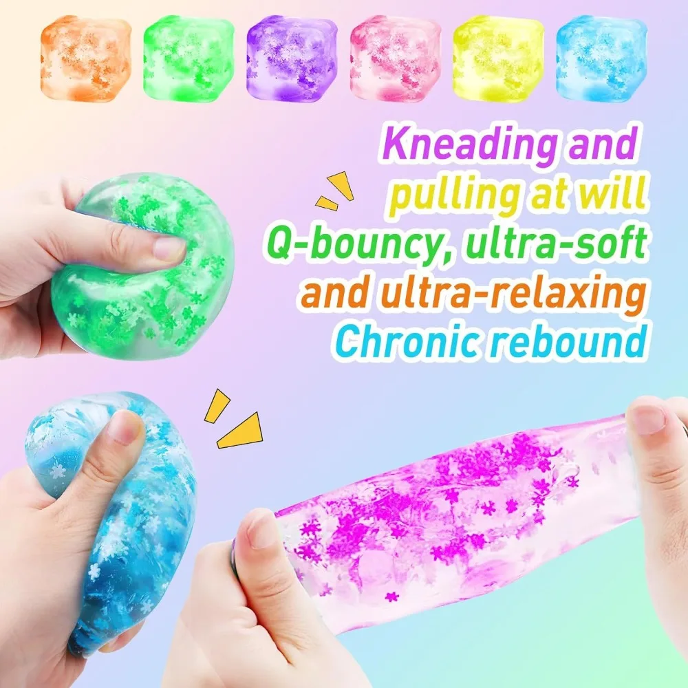 Mini 5*5 cm Cubo di Ghiaccio Pizzico Giocattolo Mochi Tofu Forma Spremere Giocattolo Alleviare Lo Stress Giocattolo Sensoriale Per Bambini