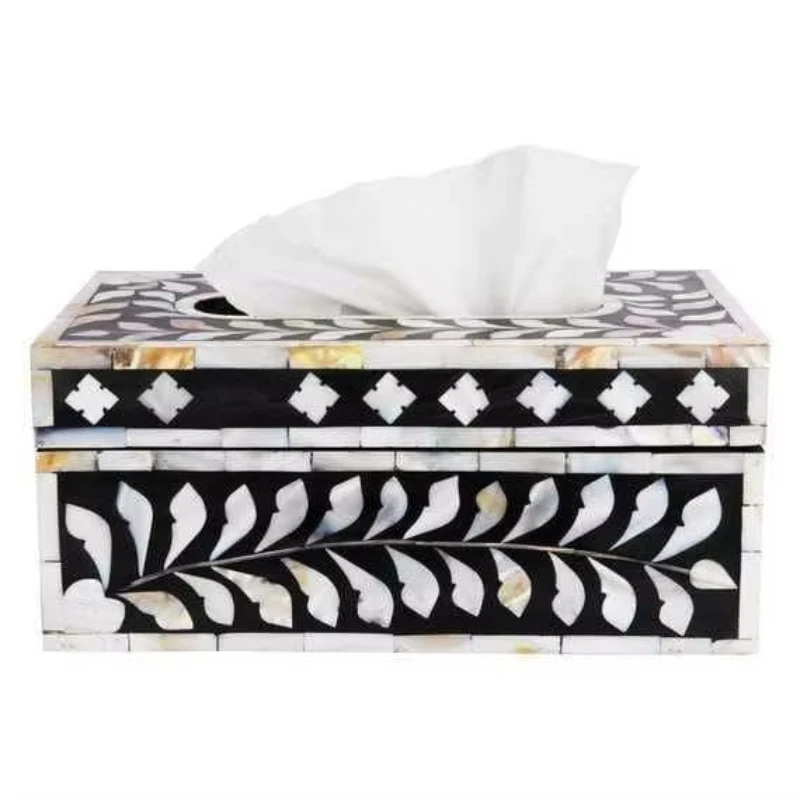 

High-quality tissue box, made of paper wood and resin, suitable for family hotels and restaurants