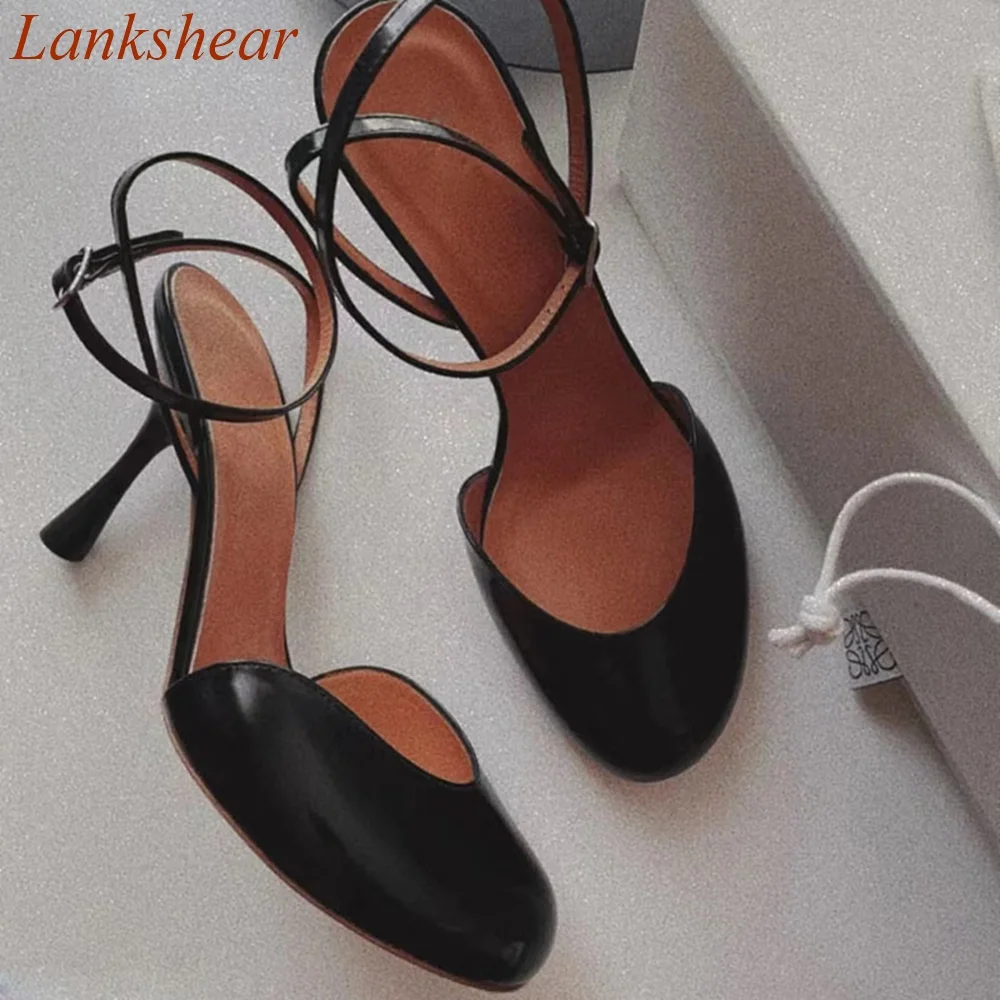 

Round Toe Ankle Strap Women Pumps Strange Style Buckle Strap Fashion Sexy Party Solid Spring Women Shoes 2024 New Arrivals