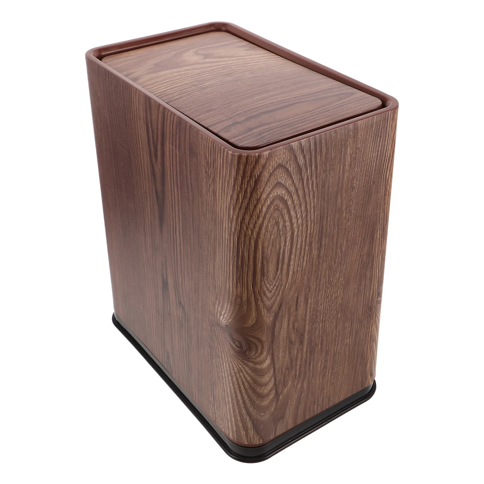 

1 шт. Ретро-мусорное ведро для ванной и прачечной, компактный контейнер для мусора с крышкой, пыленепроницаемая маленькая корзина для отходов