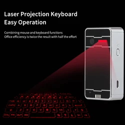 Portable Bluetooth Virtual Laser Keyboard Wireless Projection Mini Touch Keyboard For Computer Mobile Phone With Mouse Function