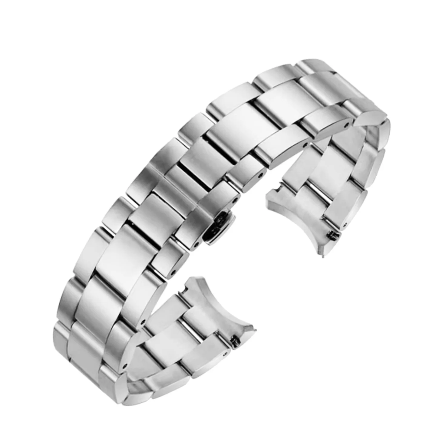For MIDO Helmsman M005.614 High quality Arc Stainless Steel Watchband Men 23mm Curved End Metal Strap Replace bracelet Wristband