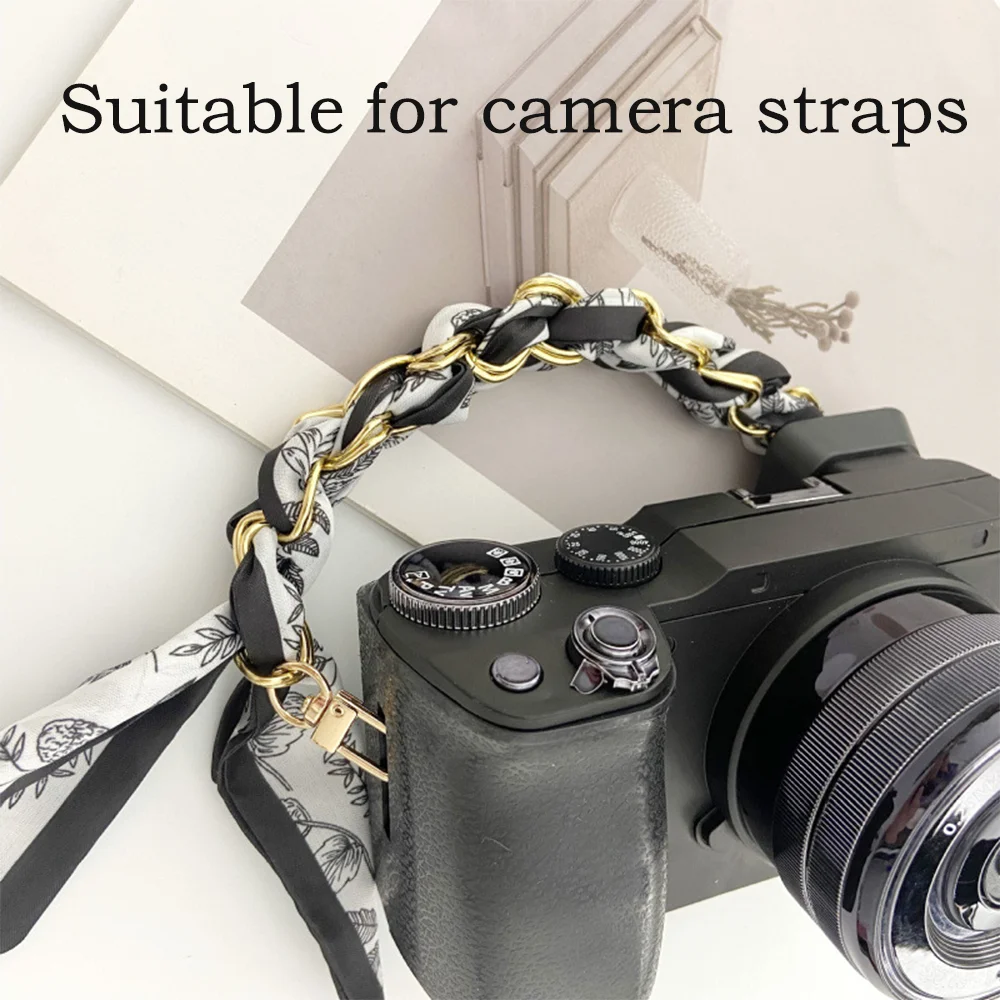 Ladies  Handbag accessories handbag short chain silk scarf handbag handle, shoulder strap Hand-woven wrist strap, new series