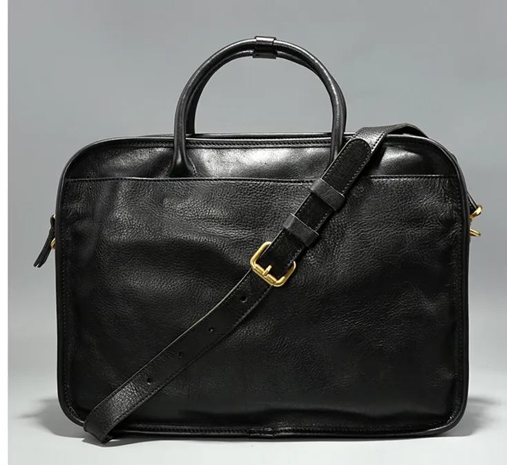 

Cowhide Leather Men's Handbag Business Messenger Bag 14 Inch Laptop Bag Cowhide Casual Briefcase Tote Bags 2025 New