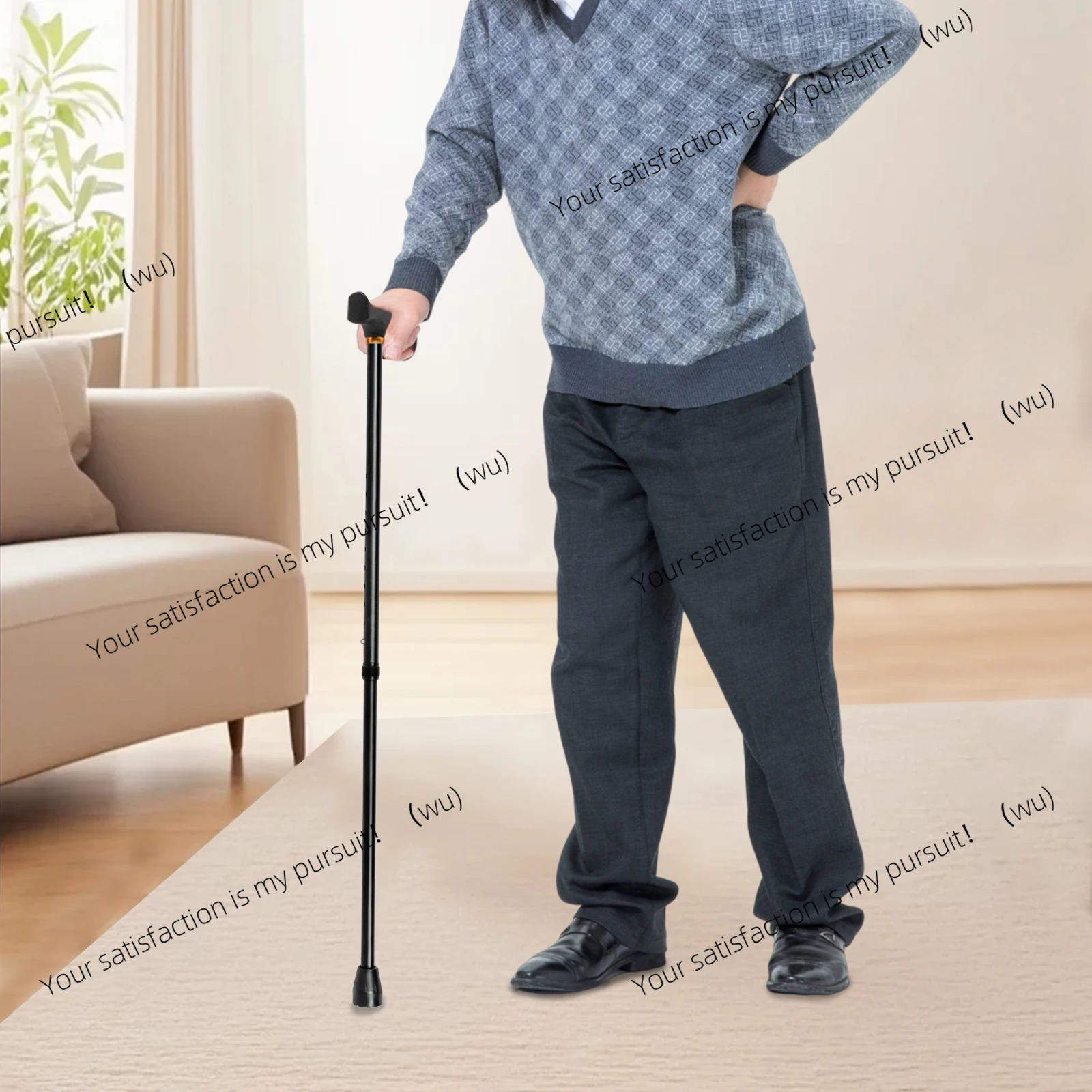 2-In-1 heavy-duty assistance cane with adjustable conversion for the elderly and mobility assistance