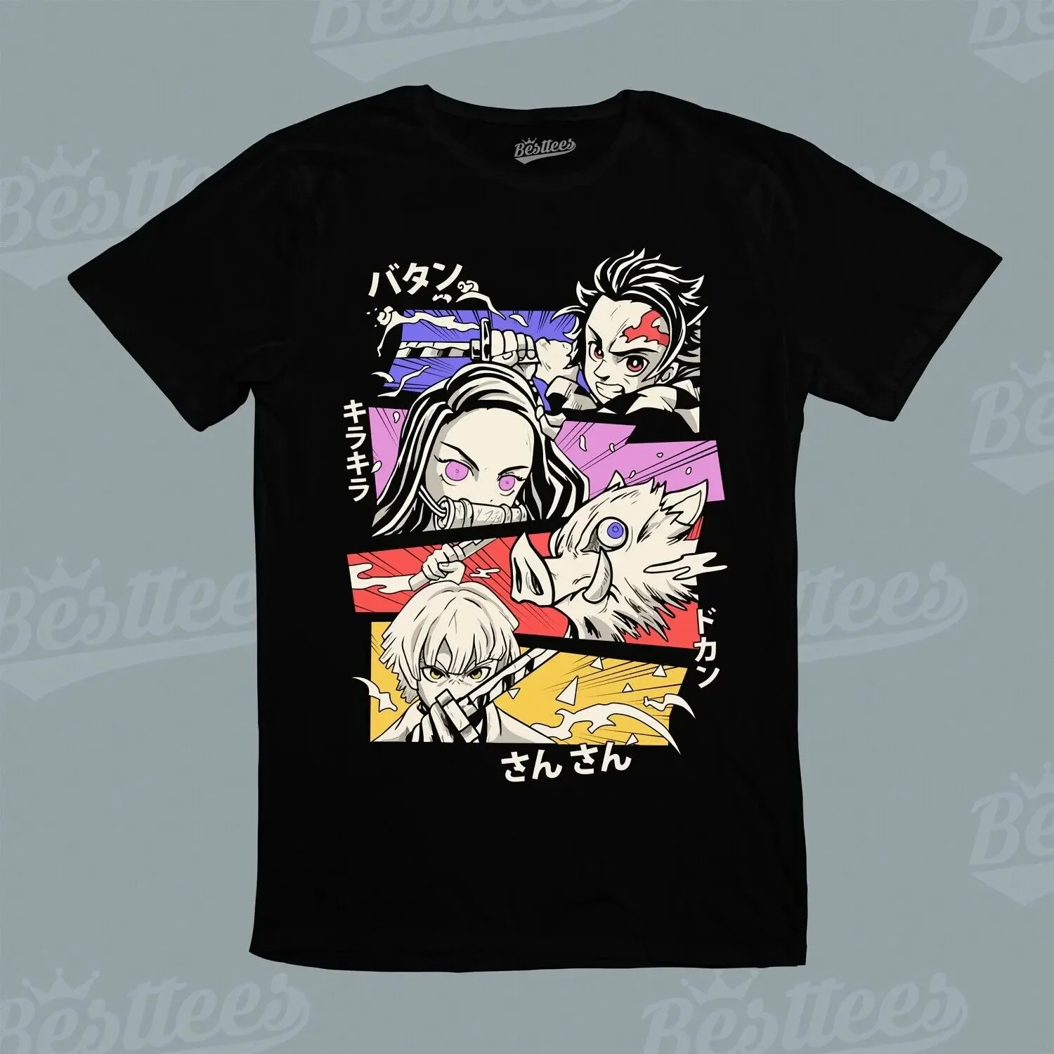 JAPANESE Demon Slayer Kimetsu No Yaiba Nezuko Zenitsu Inosuke Tanjiro T-Shirt