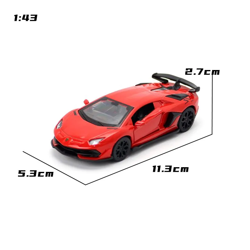 1/43 Lamborghini Aventador SVJ63 Toy Car Model Diecast Metal Vehicle Miniature Pull Back Collection Gift Boys Children Match Box