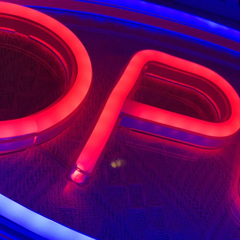 เปิดป้ายนีออนป้ายธุรกิจ LED Night Light แขวนหน้าต่าง Shop Cafe Bar Home Decor ส่วนบุคคลโคมไฟกลางคืนสําหรับ Camping Decor