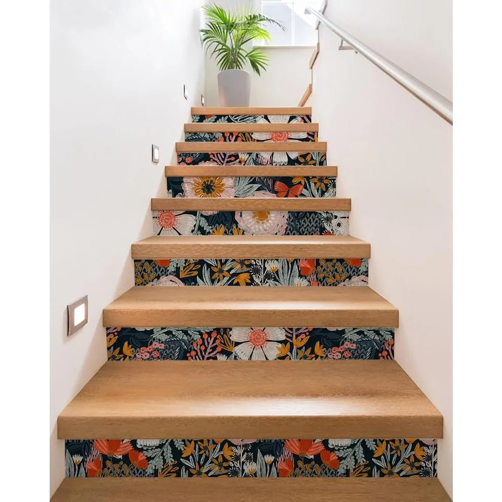 ورق جدران بوهيمي قابل للإزالة لغرفة النوم - ورق اتصال مزخرف قابل للتقشير واللصق باللون الوردي الداكن مقاس 17.3 بوصة × 32.8 قدم