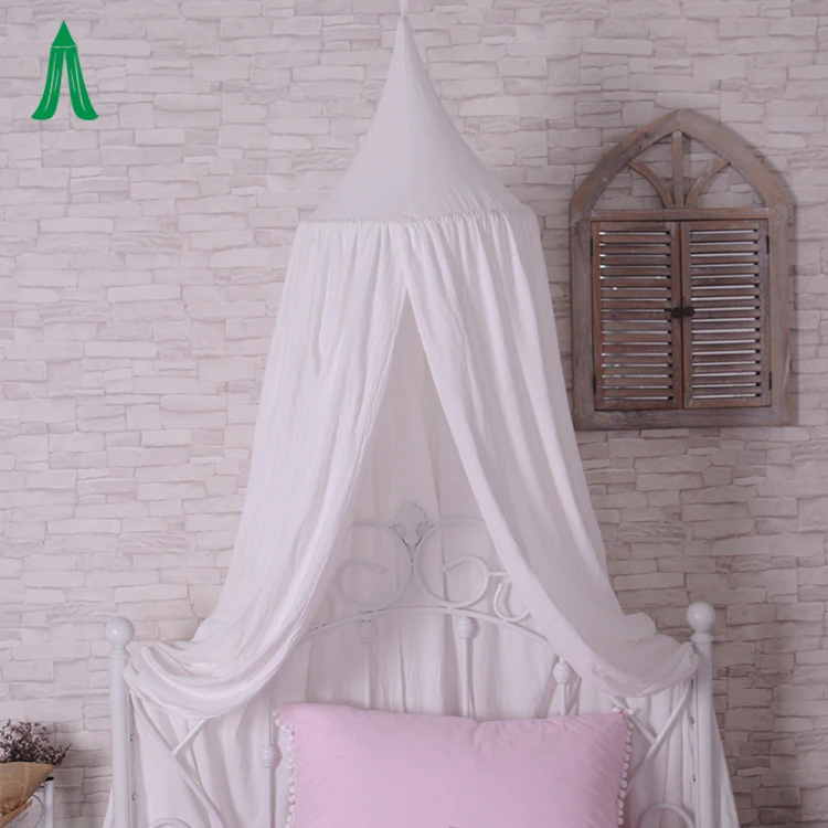 Cotton Mosquito Net Bed Canopy Quick Easy Installation Curtain Netting with Entry