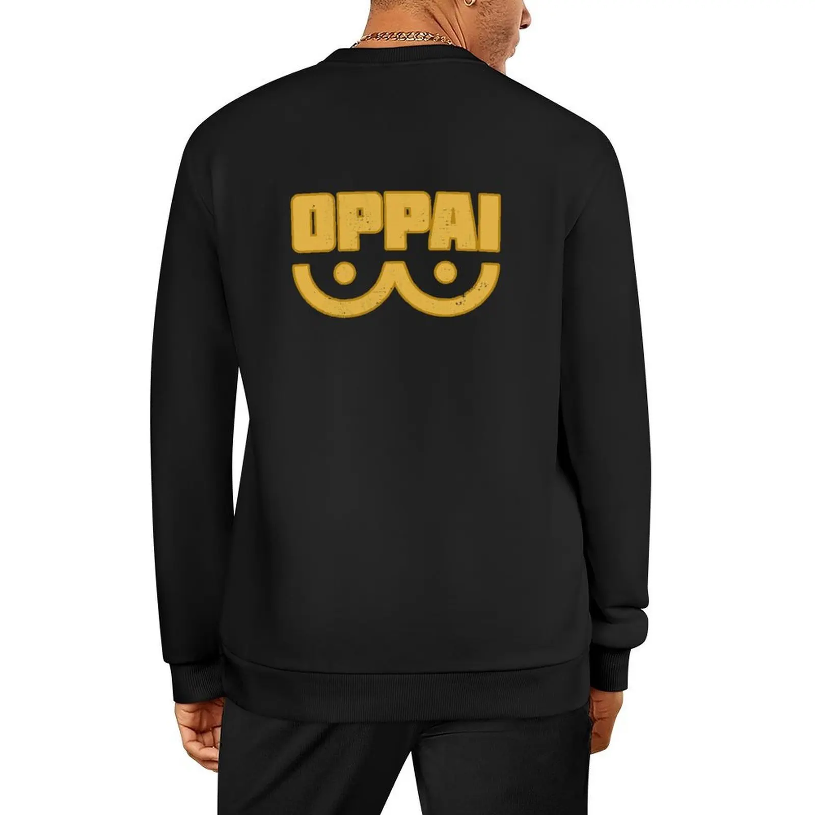 

Oppai Distressed Pullover anime clothes men clothes men wear men's sweat-shirt hooded sweatshirt