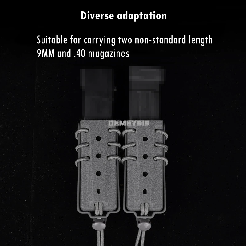 Funda portacargadores doble MOLLE 9mm liberación rápida - imagen 3