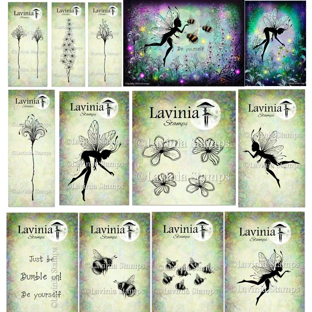 Halloween, Christmas, Flying Bees Clear Silicone Stamps for DIY Scrapbooking Craft Supplies Stamp Photo Album Card Laviniastamp