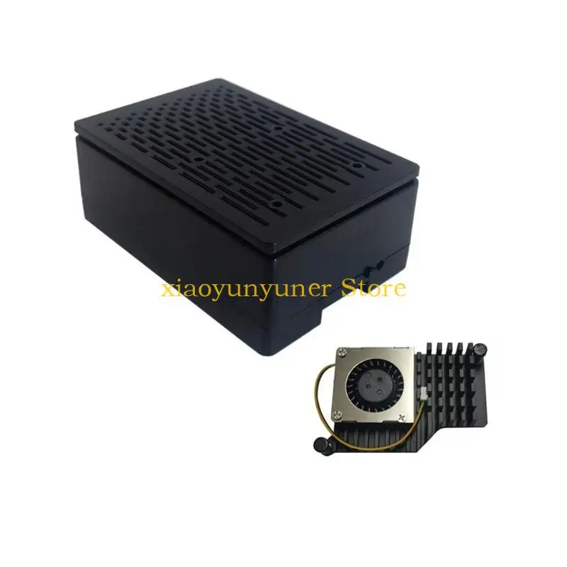 

P9JB Прочный чехол из АБС-пластика для RPI5 с эффективным охлаждающим вентилятором радиатора и оптимальным рассеиванием тепла