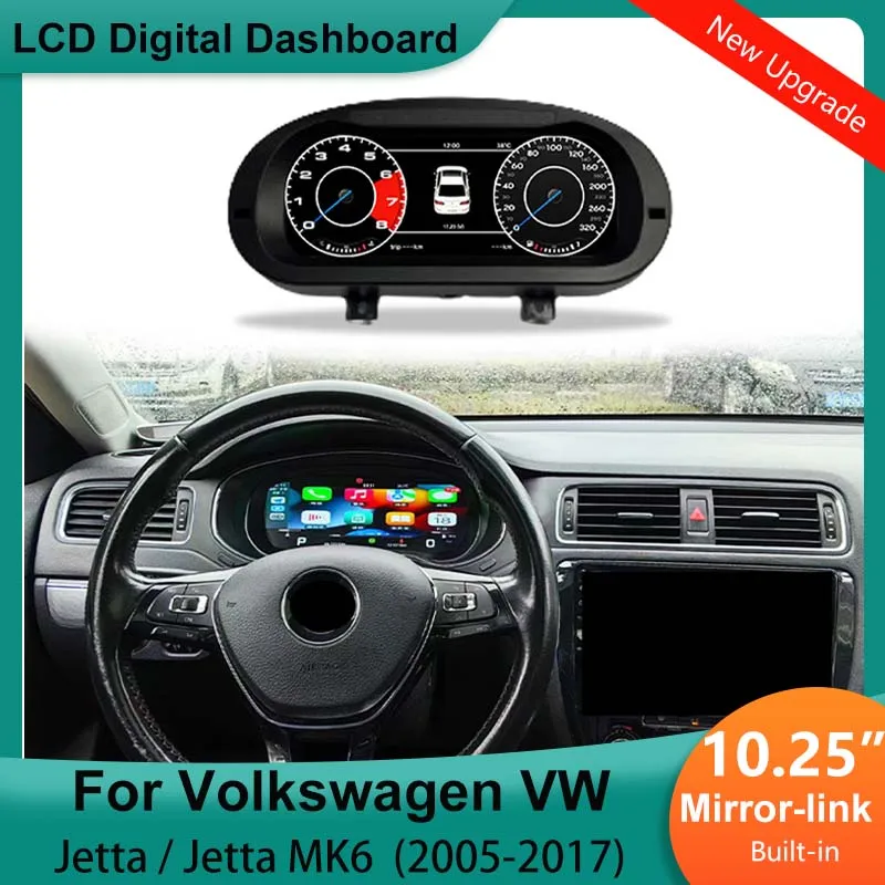 

Digital Dashboard Panel Virtual Instrument Cluster CockPit LCD Speedometer for Volkswagen VW Jetta MK6 Jetta 2005-2017