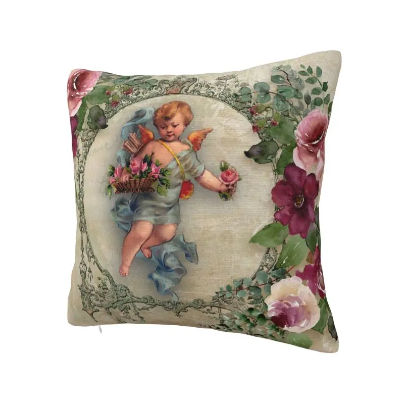 Pillow cover 50x50 Pillow cases covers Vintage Rose Angel Home Decoration Luxury Cushion Cover Square Pillowcase