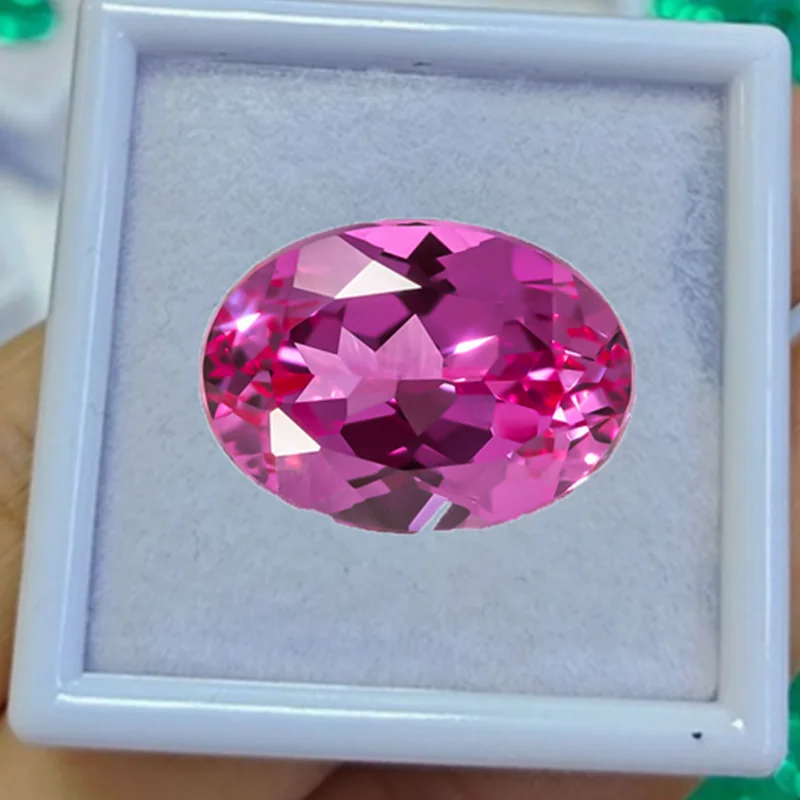 

Beautiful Pink Ruby 13x18mm 16.0ct Oval Faceted Cut Mohs Hardness Gem For Jewelry Making/Setting/Collection/Gift