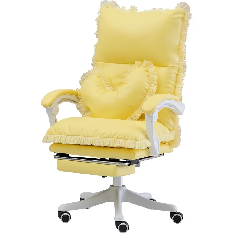 

Pink Gaming Chair Home comfortable Internet Computer chair Women Swivel Lifting office Chair bedroom Furniture Armchair girls