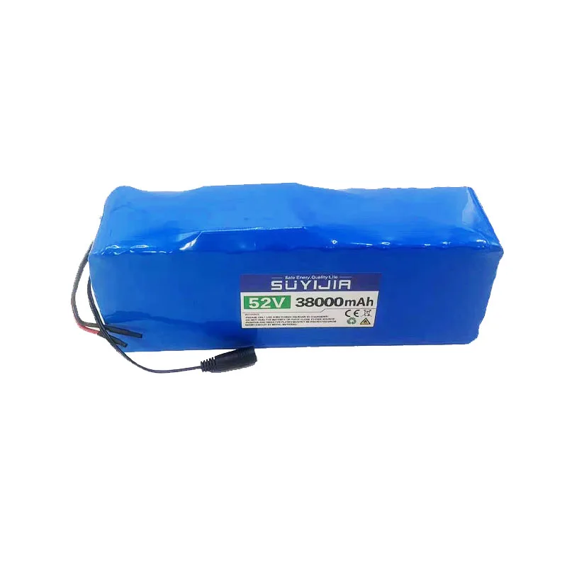 52V 14S5P 38000mAh 18650 1500W Lithium Battery Suitable for Bicycles, Tricycles, Motorcycles Built-in BMS Charger 58.8V 2A