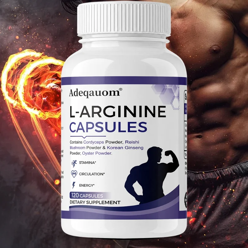 L-Arginine Capsules, Natural Amino Acid Daily Dietary Supplement, Supports Daily Physical Vitality & Body Nutrient Supply
