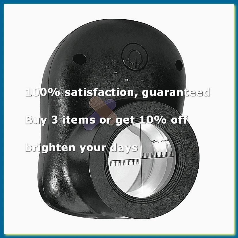 ●40X Double Glass Lens Magnifier with Bright LED Lights(3 Modes), Handheld Jewelers Magnifying Glass for Coins Stamps-A57M