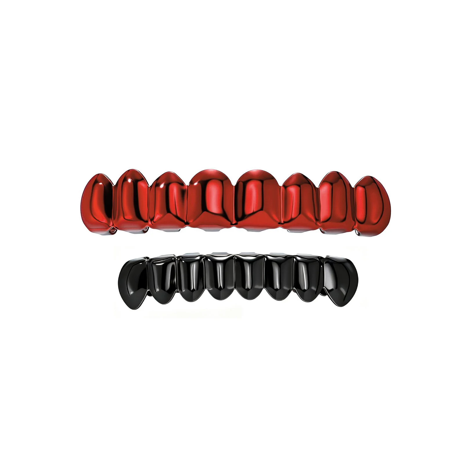 RACHELZ DIY Mix Match 8/8 Gold Silver Red Blue Black Color Teeth Grillz Hip Hop Smooth Tooth Caps For Women Men Jewelry Gift view 6