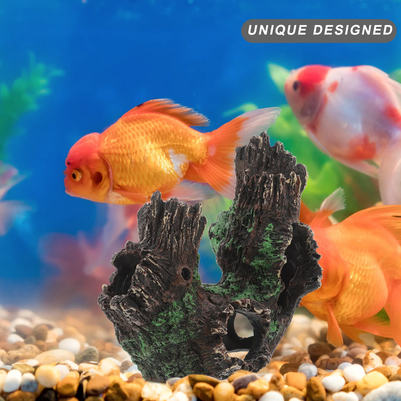 Simulated Tree Roots and Sunken Wood Fish Tank Decorations Halloween Log for Aquarium Drift Dead Floating