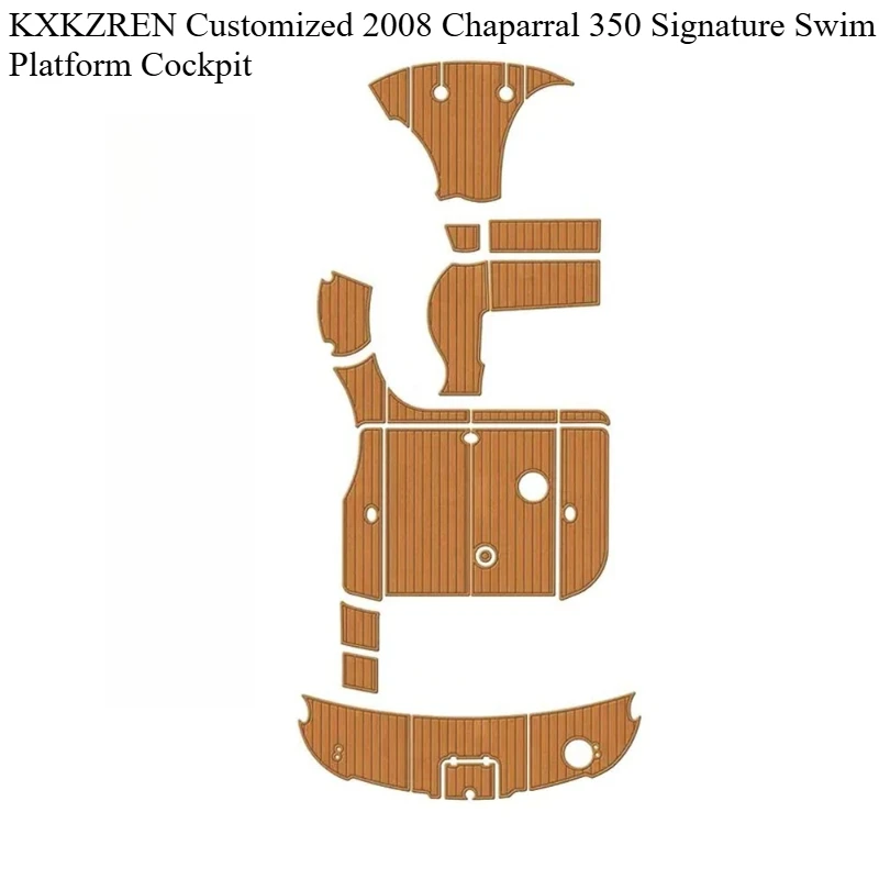 KXKZREN Custom 2008 Chaparral 350 Signature Swim Platform Cockpit Premium EVA Foam for Boat Flooring Pad Non-slip Deck Sheet Mat