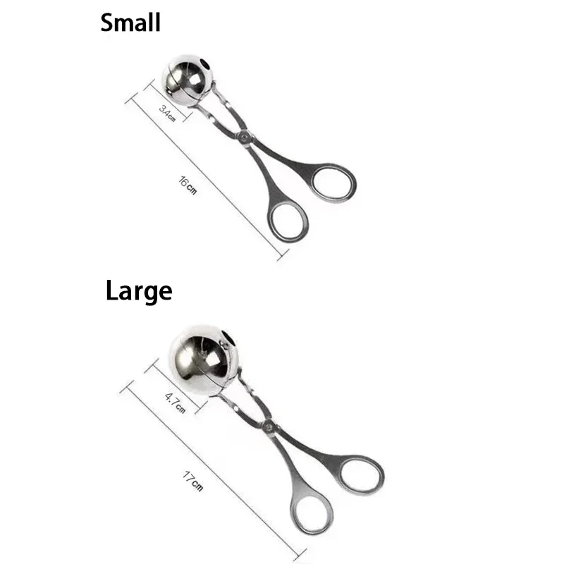 Stainless Steel Dumpling Shrimp Ball Maker Multi-Function Kitchen Tool for Fish Meat Veggie Rolls Ergonomic Handle  Kitchen